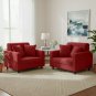 Anyseat 1-Seater Sofa Cover, Plain Wine Red, Elastic Stretch, Slipcover