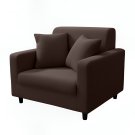 Anyhouz 1-Seater Sofa Cover, Plain Coffee, Elastic Stretch, Slipcover Anyhouz 1-Seater Sofa Cover, Plain Coffee, Elastic Stretch, Slipcover