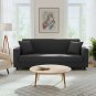 Anyhouz 3-Seater Sofa Cover, Plain Dark Grey, Elastic Stretch, Slipcover