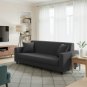 Anyhouz 3-Seater Sofa Cover, Plain Dark Grey, Elastic Stretch, Slipcover