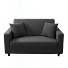 Anyhouz 2-Seater Sofa Cover, Plain Dark Grey, Elastic Stretch, Slipcover Anyhouz 2-Seater Sofa Cover, Plain Dark Grey, Elastic Stretch, Slipcover