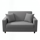 Anyhouz 2-Seater Sofa Cover, Plain Ash Grey, Elastic Stretch, Slipcover
