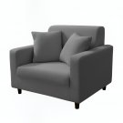 Anyhouz 1-Seater Sofa Cover, Plain Ash Grey, Elastic Stretch, Slipcover