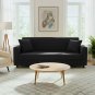 Anyseat 3-Seater Sofa Cover, Plain Black, Elastic Stretch, Slipcover
