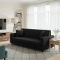 Anyseat 3-Seater Sofa Cover, Plain Black, Elastic Stretch, Slipcover
