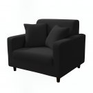 Anyseat 1-Seater Sofa Cover, Plain Black, Elastic Stretch, Slipcover