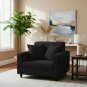 Anyseat 1-Seater Sofa Cover, Plain Black, Elastic Stretch, Slipcover