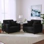Anyseat 1-Seater Sofa Cover, Plain Black, Elastic Stretch, Slipcover