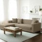 Anyhouz 4-Seater Sofa Cover, Plain Beige, Elastic Stretch, Slipcover
