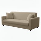 Anyhouz 3-Seater Sofa Cover, Plain Beige, Elastic Stretch, Slipcover