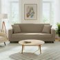 Anyhouz 3-Seater Sofa Cover, Plain Beige, Elastic Stretch, Slipcover