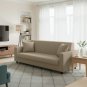 Anyhouz 3-Seater Sofa Cover, Plain Beige, Elastic Stretch, Slipcover