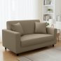 Anyhouz 2-Seater Sofa Cover, Plain Beige, Elastic Stretch, Slipcover