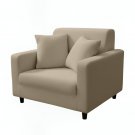 Anyhouz 1-Seater Sofa Cover, Plain Beige, Elastic Stretch, Slipcover