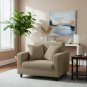 Anyhouz 1-Seater Sofa Cover, Plain Beige, Elastic Stretch, Slipcover