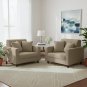 Anyhouz 1-Seater Sofa Cover, Plain Beige, Elastic Stretch, Slipcover