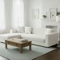 Anyseat 4-Seater Sofa Cover, Plain White, Elastic Stretch, Slipcover