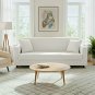 Anyseat 3-Seater Sofa Cover, Plain White, Elastic Stretch, Slipcover