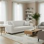 Anyseat 3-Seater Sofa Cover, Plain White, Elastic Stretch, Slipcover
