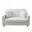 Anyseat 2-Seater Sofa Cover, Plain White, Elastic Stretch, Slipcover Anyseat 2-Seater Sofa Cover, Plain White, Elastic Stretch, Slipcover