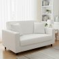 Anyseat 2-Seater Sofa Cover, Plain White, Elastic Stretch, Slipcover