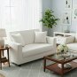 Anyseat 2-Seater Sofa Cover, Plain White, Elastic Stretch, Slipcover