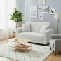 Anyseat 2-Seater Sofa Cover, Plain White, Elastic Stretch, Slipcover