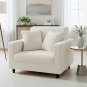 Anyseat 1-Seater Sofa Cover, Plain White, Elastic Stretch, Slipcover