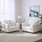 Anyseat 1-Seater Sofa Cover, Plain White, Elastic Stretch, Slipcover