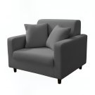 Anyhouz 1-Seater Sofa Cover, Plain Grey, Elastic Stretch, Slipcover