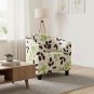 Anyseat Chair Cover White Leaf Print Dust Proof Tub Slipcover Home Decor
