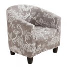 Anyseat Chair Cover Light Gray Bohemian Style Dust Proof Tub Slipcover Home Decor