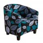 Anyseat Chair Cover Black Leaf Design Dust Proof Tub Slipcover Home Decor