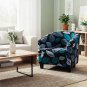 Anyseat Chair Cover Black Leaf Design Dust Proof Tub Slipcover Home Decor