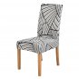 Anyseat Chair Cover White With 3D Stripe Pattern Elastic Slipcover Dining Decor