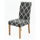 Anyseat Chair Cover Gray Chain Link Pattern Elastic Slipcover Dining Decor Anyseat Chair Cover Gray Chain Link Pattern Elastic Slipcover Dining Decor