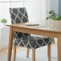 Anyseat Chair Cover Gray Chain Link Pattern Elastic Slipcover Dining Decor