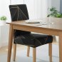Anyseat Chair Cover Black Gray Geometric Line Print Elastic Slipcover Dining Decor