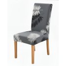 Anyseat Chair Cover Gray Leaf Print Elastic Slipcover Dining Decor Anyseat Chair Cover Gray Leaf Print Elastic Slipcover Dining Decor