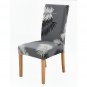 Anyseat Chair Cover Gray Leaf Print Elastic Slipcover Dining Decor