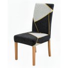 Anyseat Chair Cover Black White Geometric Design Elastic Slipcover Dining Decor