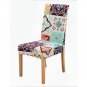 Anyseat Chair Cover White Floral Print Elastic Slipcover Dining Decor
