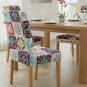 Anyseat Chair Cover White Floral Print Elastic Slipcover Dining Decor