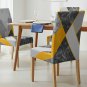 Anyseat Chair Cover Yellow Gray Abstract Print Elastic Slipcover Dining Decor