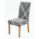 Anyseat Chair Cover Gray Cross Hatch Design Elastic Slipcover Dining Decor