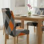 Anyseat Chair Cover Orange Gray Geometric Design Elastic Slipcover Dining Decor