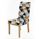 Anyseat Chair Cover Tricolor Geometric Design Elastic Slipcover Dining Decor Anyseat Chair Cover Tricolor Geometric Design Elastic Slipcover Dining Decor