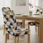 Anyseat Chair Cover Tricolor Geometric Design Elastic Slipcover Dining Decor