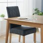 Anyseat Chair Cover Dark Gray Plain Scratch Design Elastic Slipcover Dining Decor