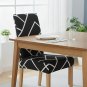 Anyseat Chair Cover Black Square Lattice Design Elastic Slipcover Dining Decor